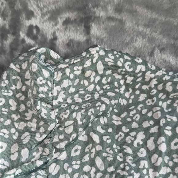 SHEIN - Sage Green - Tie Front Ruffle Top - Picture 8 of 8